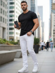 Pánské bílé džíny slim fit FashionStreet UX4487 s33