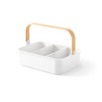 Stohovatelný organizér 35,5x24,5 cm Umbra BELLWOOD - bílý/přírodní