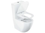 RAVAK - WC kombi se sedátkem SoftClose, vario odpad, spodní napouštění, RimOff, bílá X01870