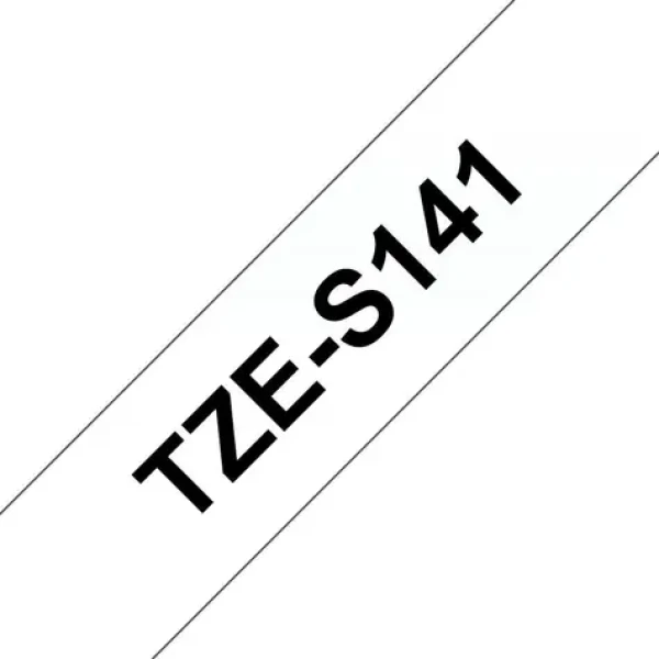 Brother TZeS141 / Páska do tiskárny štítků / průsvitná, černý tisk / 18 mm / 8 m / laminovaná / silně lepící (TZE-S141)
