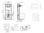 IDEAL STANDARD - ProSys Set předstěnové instalace, klozetu a sedátka Architectura, tlačítka Oleas M1, DirectFlush, SoftClose, CeramicPlus, chrom ProSys120M SP48