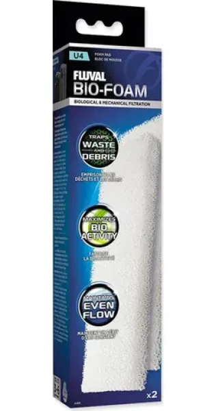 Fluval Náhradní molitan pro filtr U4 / Filtrační vložka / Akvaristika / 2 ks (101-488)