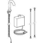 GEBERIT - Piave Elektronická termostatická umyvadlová baterie, síťové napájení, chrom 116.167.21.1