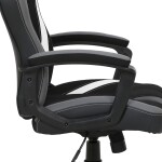 Herní křeslo, houpací mechanismus, černá látka, KA-Y326 GREY