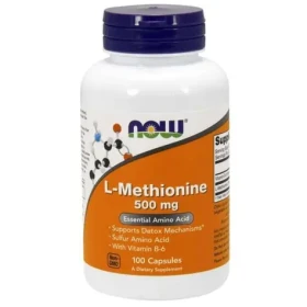 L-Methionin 500 mg - NOW Foods (100 kaps.) (41326-1-100caps)