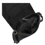 Trendy dámská koženková crossbody kabelka Mitta, černá
