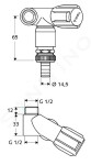 SCHELL - Comfort Vedlejší připojovací ventil, chrom 033130699