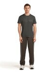 Pánské merino triko s krátkým rukávem ICEBREAKER Mens Core SS Tee Single Line Camp, Obsidian velikost: XL
