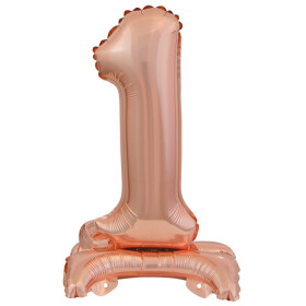 Balónek fóliový narozeniny číslo 1 růžovo-zlaté 38 cm Amscan Balónek fóliový narozeniny číslo 1 růžovo-zlaté 38 cm Amscan