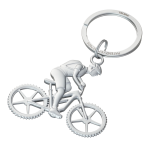 TROIKA klíčenka - horské kolo, kovová, matná, stříbrná
