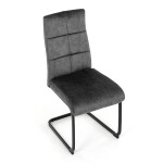 Židle jídelní, šedý samet, černá pohupová podnož