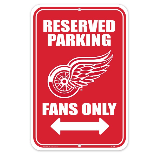 Mustang Cedule Detroit Red Wings NHL 10x15 Parking