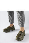 Dámské mokasíny 100-353 Khaki tmavě zelená - Solea 40 khaki-tm.Zelená
