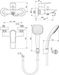 IDEAL STANDARD Vanová baterie příslušenstvím, chrom A6584AA