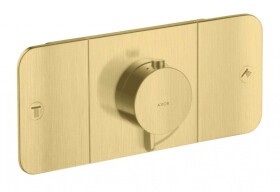 AXOR - One Termostatická baterie pod omítku, pro 2 spotřebiče, kartáčovaná mosaz 45712950