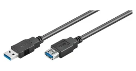 Goobay USB 3.0 SuperSpeed prodlužovací kabel A-A černá / Prodlužovací kabel / 5 Gbps / 5 m / stíněný (95726)