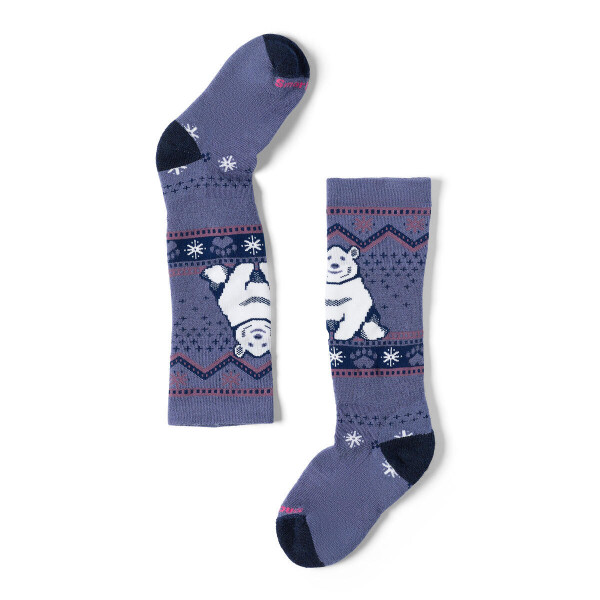 Dětské merino ponožky SMARTWOOL Kids' Wintersport Full Cushion Polar Bea, Nightfall Blue velikost: 22-25 (XS)