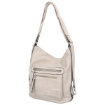 Dámská praktická koženková kabelka/batoh Milie, tmavší béžová NEW