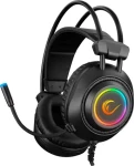 Rampage RM-K19 černá / Herní sluchátka / mikrofon / RGB / USB (RM-K19)