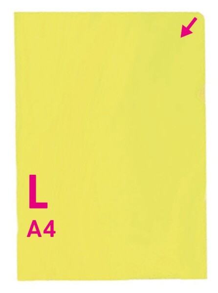 Obal L A4 čirý, 110 mikronů, pomerančový povrch, HERLITZ, 100ks - žlutý