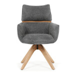 Jídelní židle, šedá, látka, DCH-D1348 GREY2