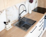 Laveo - Colina - stojánková dřezová baterie U, grafit BCO_978D