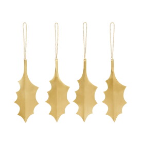 Vánoční ozdoby Holly Leaf Brass ferm LIVING
