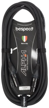 Bespeco Alpha Microphone Cable Neutrik XLR M - XLR F 4.5 m