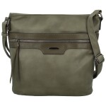 Trendy dámská koženková crossbody kabelka Hazel, tmavě zelená