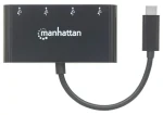 Manhattan USB-C Hub černý / USB hub / 4x USB-A / USB 3.2 Gen 1 / 5 Gbit/s / Bus Power (162746)