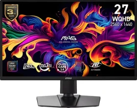 26,5" MSI MAG 272QP QD-OLED X24 černá / Monitor / QHD / QD-OLED / 240 Hz / 2× HDMI+DP / VESA (MAG 272QP QD-OLED X24)