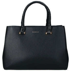 Trendy dámská koženková kabelka do ruky Sonia, černá