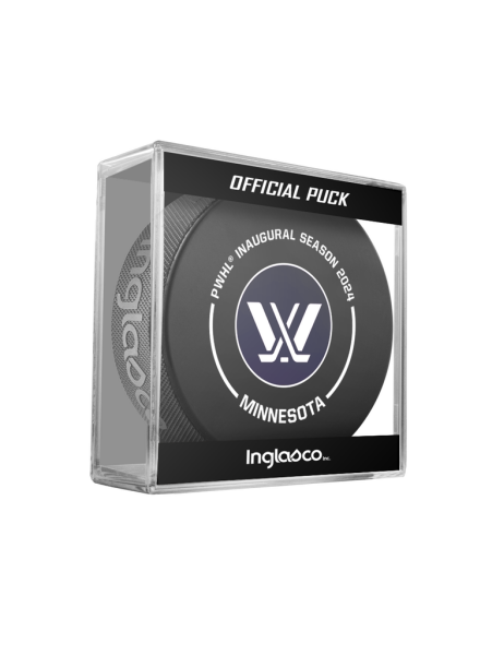 Inglasco / Sherwood Puk PWHL Minnesota 2024 Inaugural Season Official Game Hockey Puck