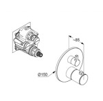 KLUDI - Nova Fonte Termostatická baterie pod omítku, pro 2 spotřebiče, chrom 208100515