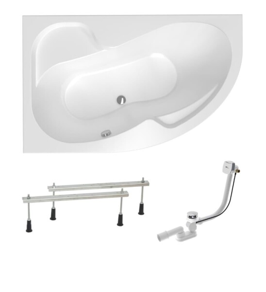 Asymetrická vana Laguna Fortuna Plus 170x100 cm akrylát levá SIKOFO1700LAPN SIKOFO1700LAPN