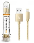ALIGATOR TUBA 2A nabíjecí kabel Lightning zlatý (DAKT007)