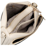 Trendy dámská koženková crossbody kabelka Chiara, béžová
