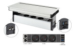 Versalogic VersaFlap Mono 2.0 elektrická zásuvka 3x 230V FR RJ45 HDMI USB A/C + data hliník (497049)