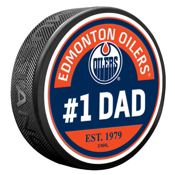 Mustang Puk Edmonton Oilers NHL #1 Dad Textured Puck