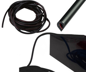 Profil nárazníku na hraně dveří auta 5m černý