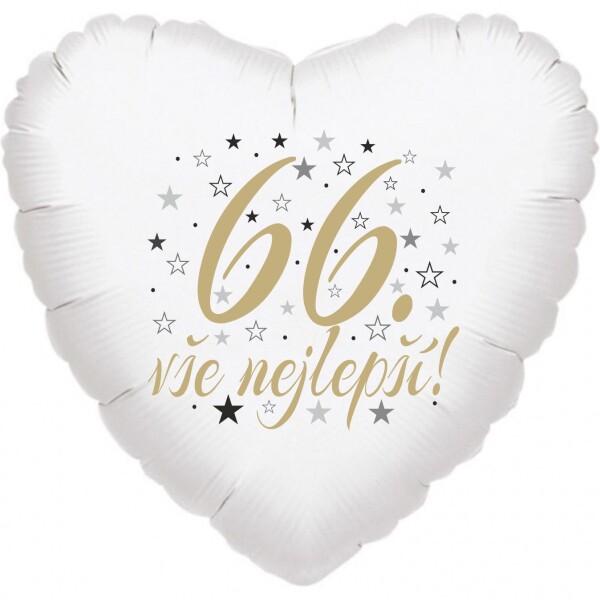 66. narozeniny balónek srdce Balonky.cz 66. narozeniny balónek srdce Balonky.cz