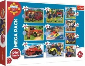 Trefl - Puzzle - Požárník Sam 10v1