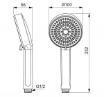 IDEAL STANDARD - ALU+ Sprchová hlavice, 2 proudy, hedvábná černá BD580XG