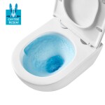 Mereo WC set - Smart flush rimless WC oblé, modul pro sádrokarton, bílé oválné tlačítko MM02NSETRT210