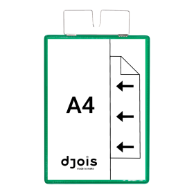 Djois identifikační kapsa se závěsem, A4, zelená, 10 ks