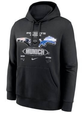 Nike Pánská mikina NFL 2026 Munich Game Patriots vs. Lions Club Hoodie Velikost: M