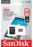 SanDisk Ultra microSDXC 128GB / Paměťová karta / Class 10 / UHS-I / A1 / čtení: až 140MB/s (SDSQUAB-128G-GN6MN)