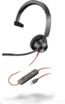 Poly Blackwire 3310 černá / Náhlavní souprava / mikrofon / jedno sluchátko / USB-C/A (8X215AA)