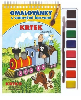 Krtek 2 - Omalovánky s vodovými barvami a štětcem