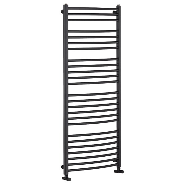 CERANO Koupelnový radiátor Stefano - boční připojení - 677W - černá matná - 1210x650 mm